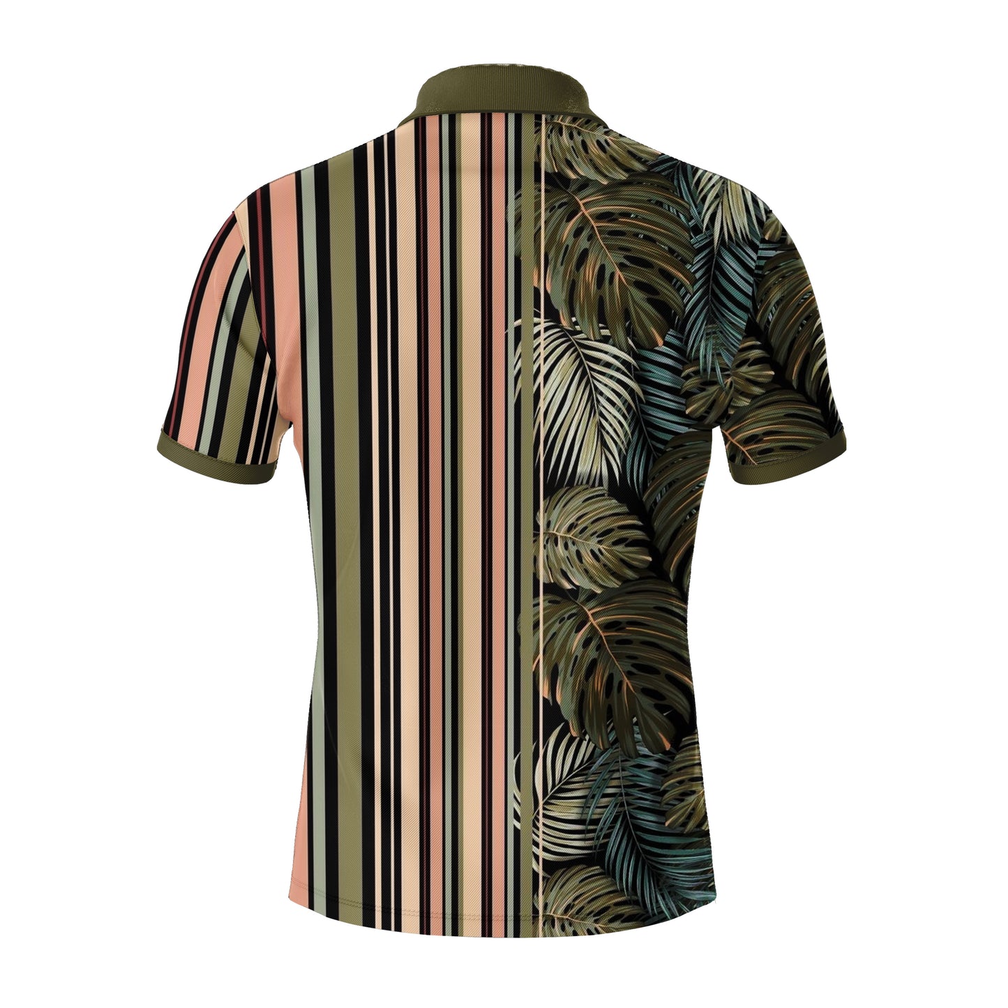 AOPPs - Jungle-Stride - Zipper Polo T-Shirt