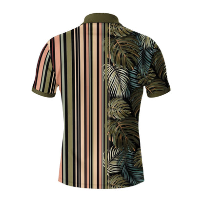 AOPPs - Jungle-Stride - Zipper Polo T-Shirt
