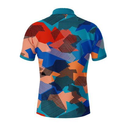 AOPPs - Pixel-Pulse - Zipper Polo T-Shirt
