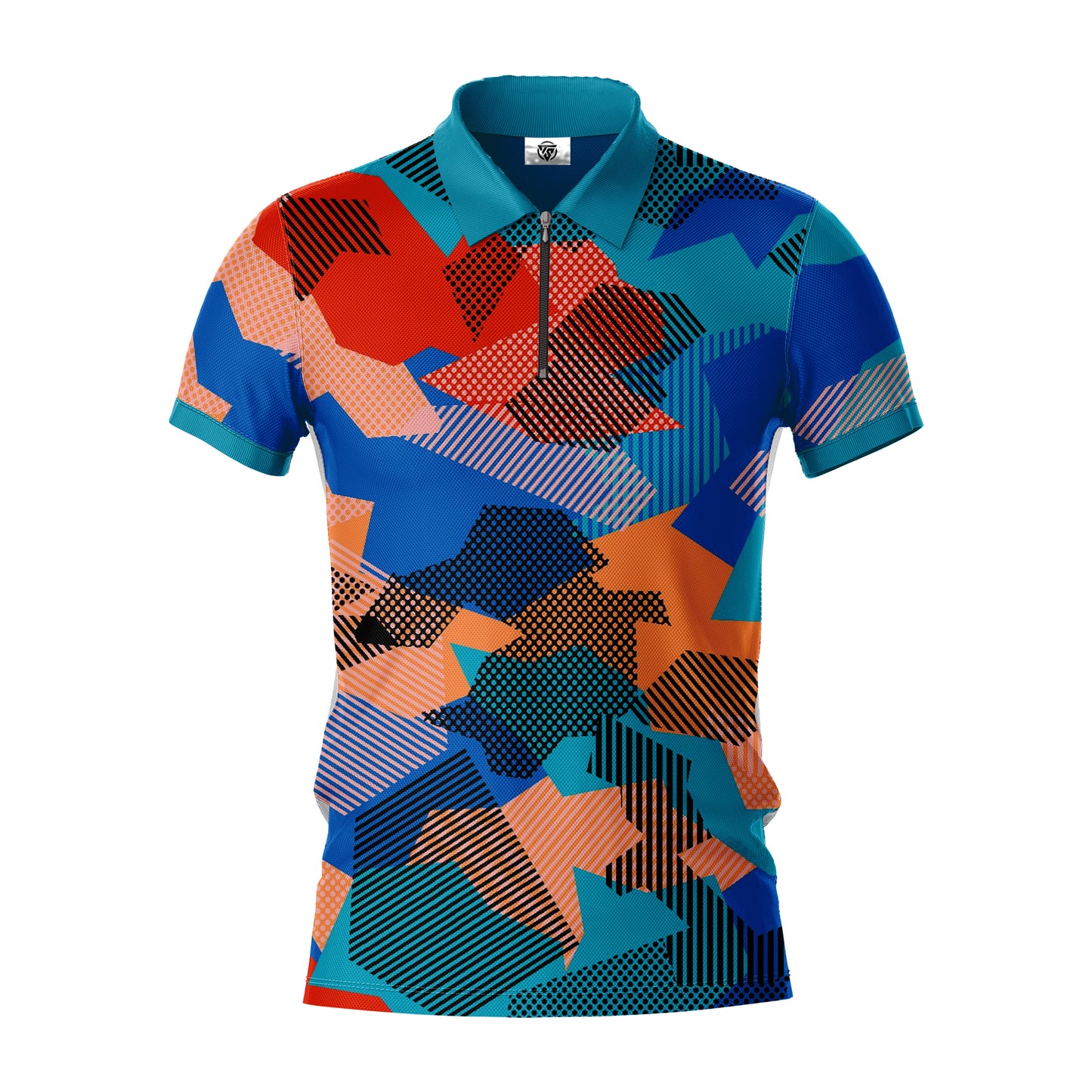 AOPPs - Pixel-Pulse - Zipper Polo T-Shirt