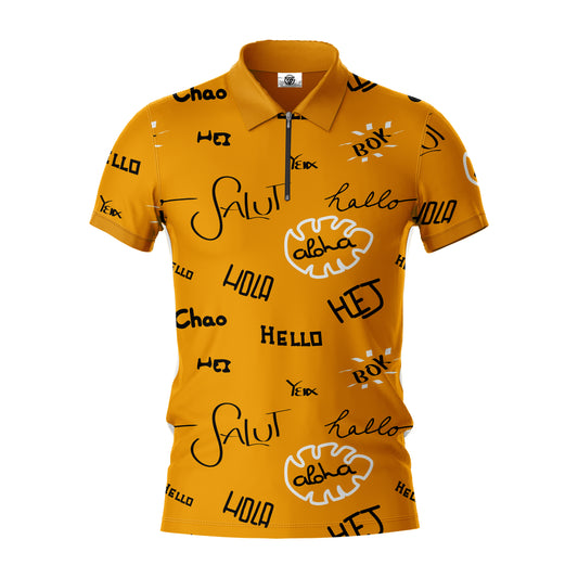 AOPPs - Wordplay - Zipper Polo T-Shirt
